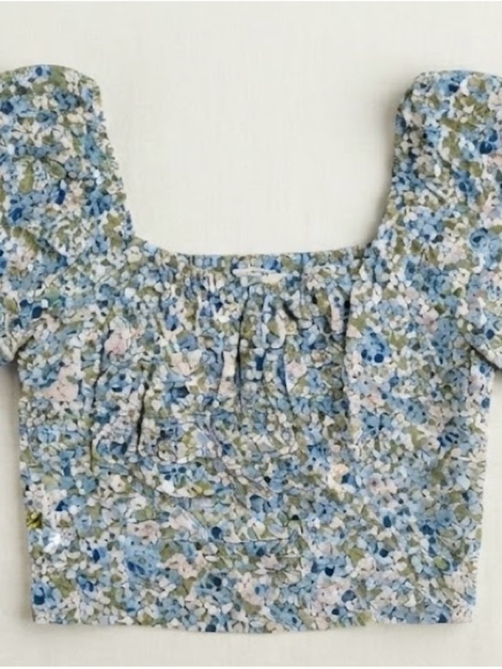 Floral Crop Top - Blue/Green